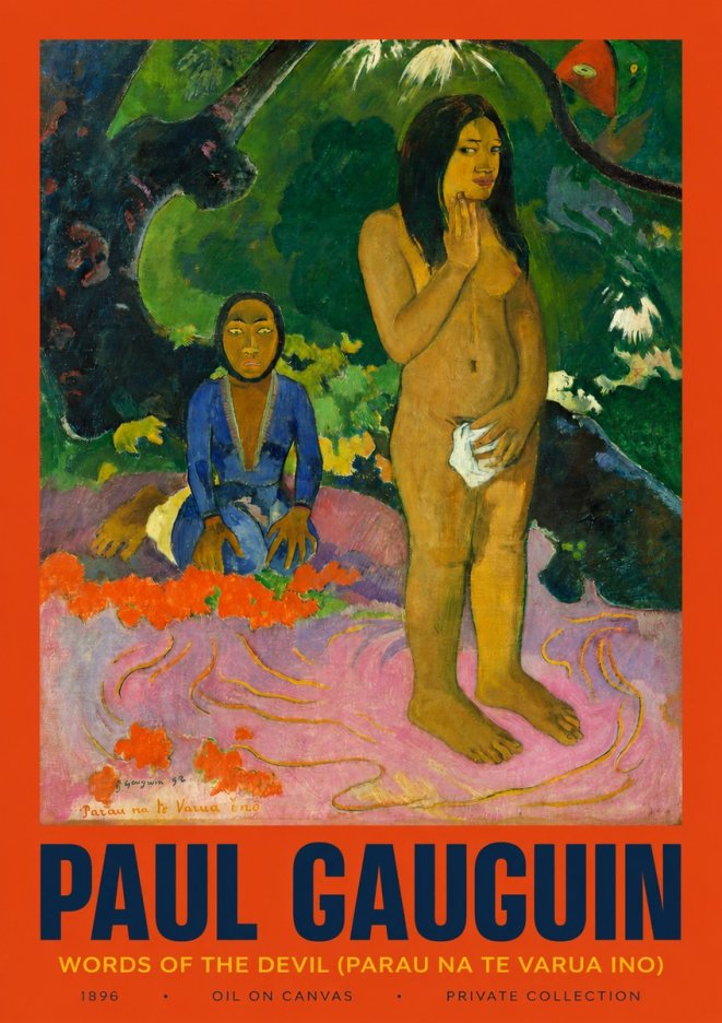Paul Gauguin Words of the Devil No2 - Affiche