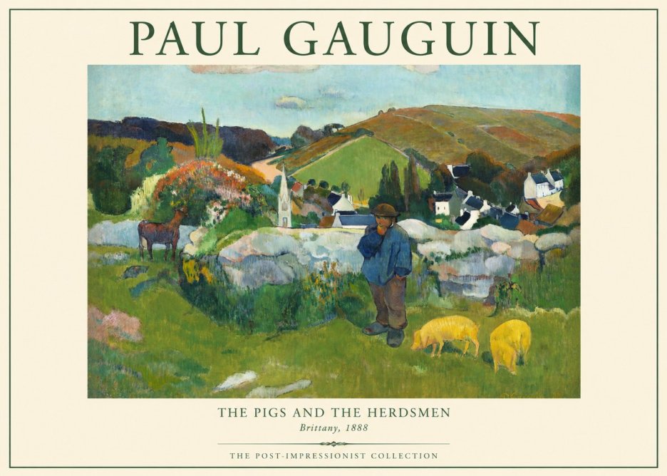 Paul Gauguin The Pigs and the Herdsmen No2 - Affiche