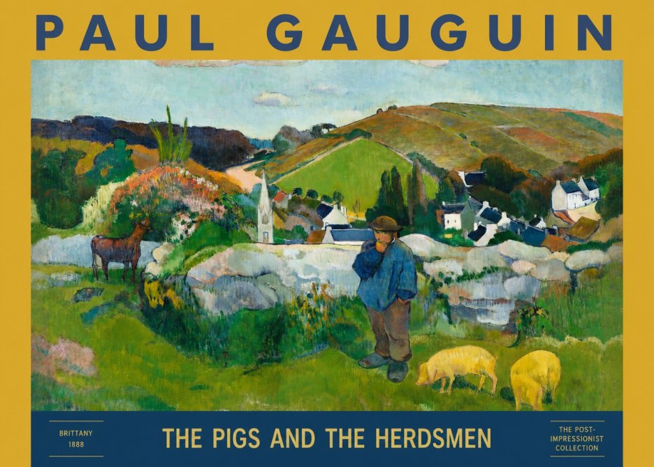 Paul Gauguin The Pigs and the Herdsmen No3 - Affiche