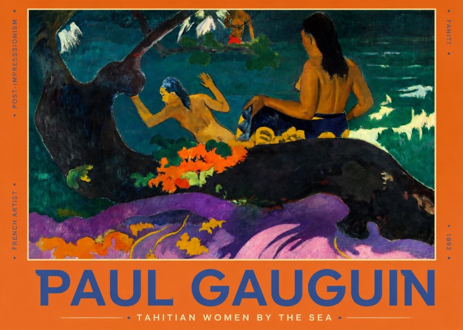 Paul Gauguin Tahitian Women by the Sea No2 - Affiche