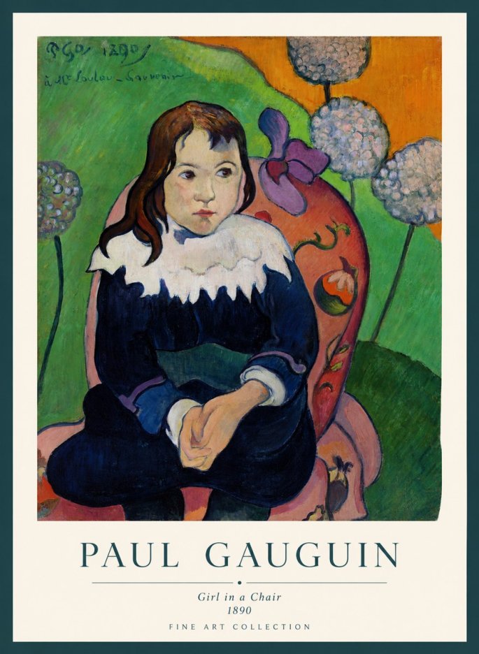 Paul Gauguin Girl in a Chair No1 - Affiche