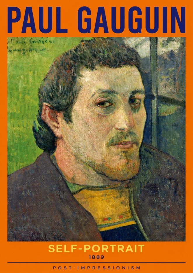 Paul Gauguin Self-portrait (1889) No2 - Affiche