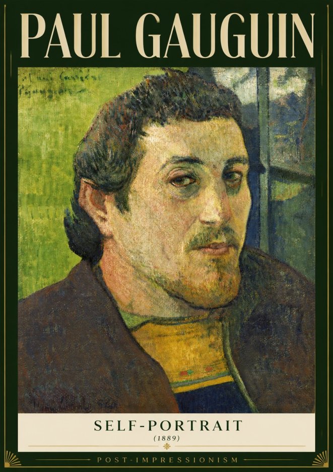 Paul Gauguin Self-portrait (1889) No3 - Affiche
