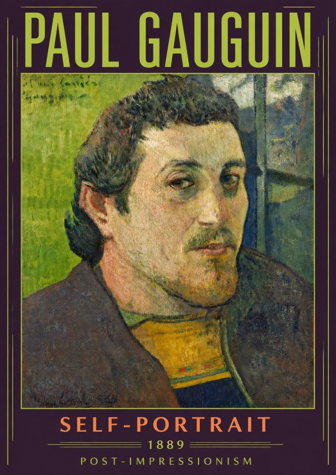 Paul Gauguin Self-portrait (1889) No5 - Affiche