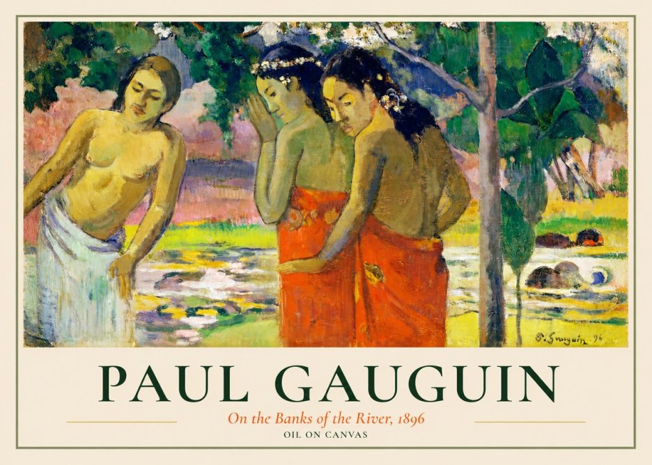 Paul Gauguin On the Banks of the River, 1896 No1 - Affiche