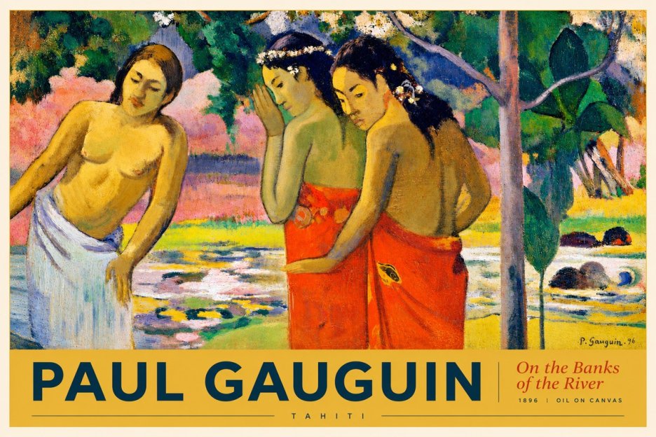 Paul Gauguin On the Banks of the River, 1896 No2 - Affiche