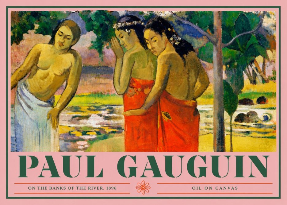Paul Gauguin On the Banks of the River, 1896 No4 - Affiche
