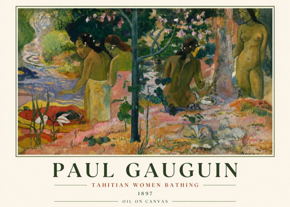 Paul Gauguin Tahitian Women Bathing No3 - Affiche