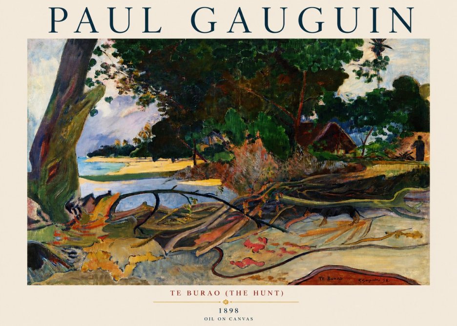 Paul Gauguin Te Burao (the Hunt) No3 - Affiche