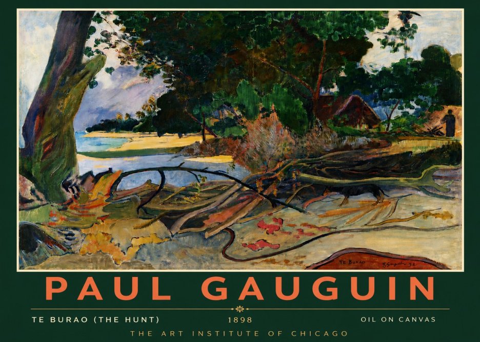 Paul Gauguin Te Burao (the Hunt) No4 - Affiche