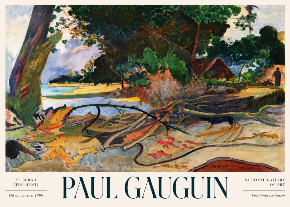 Paul Gauguin Te Burao (the Hunt) No5 - Affiche