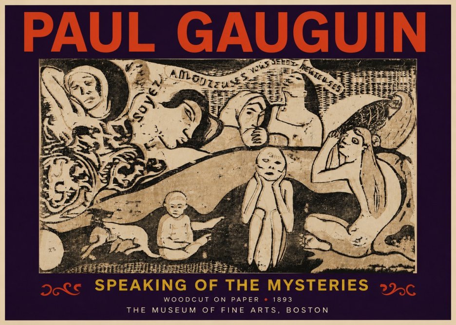 Paul Gauguin Speaking of the Mysteries No6 - Affiche