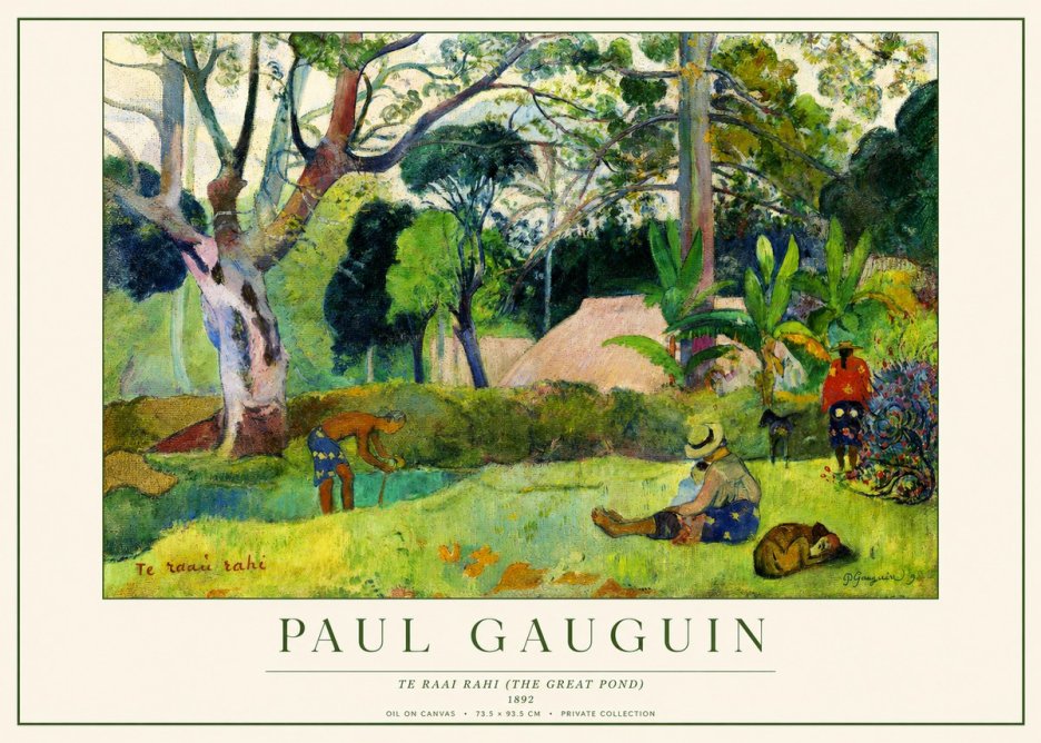 Paul Gauguin Te Ra'ai Rahi (the Great Pond) No1 - Affiche