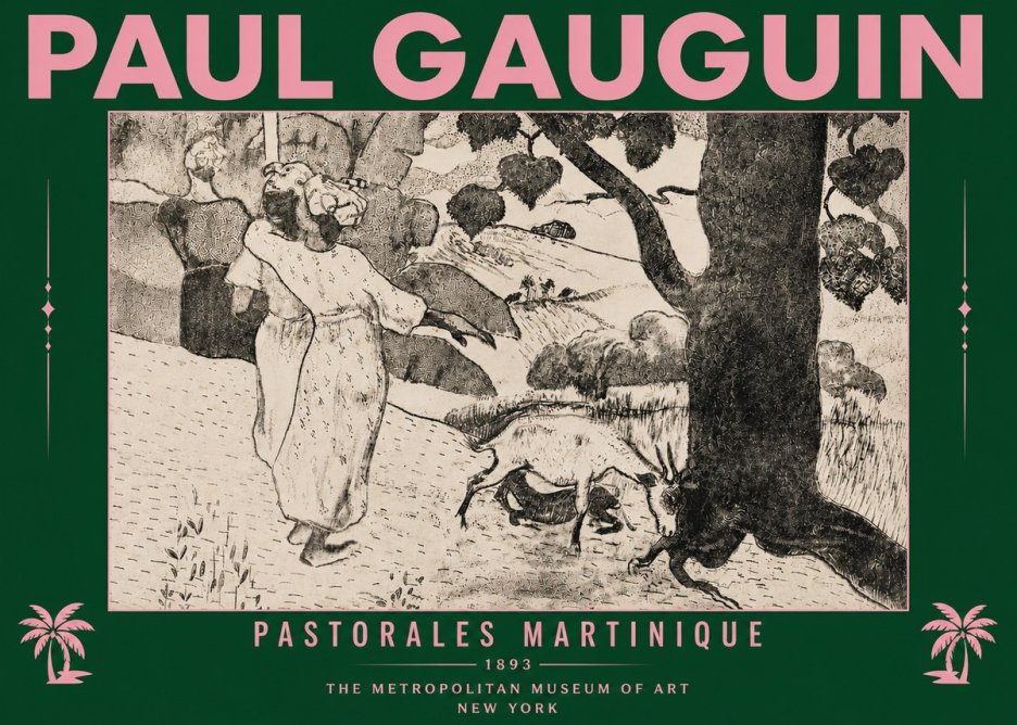 Paul Gauguin Pastorales Martinique No6 - Affiche