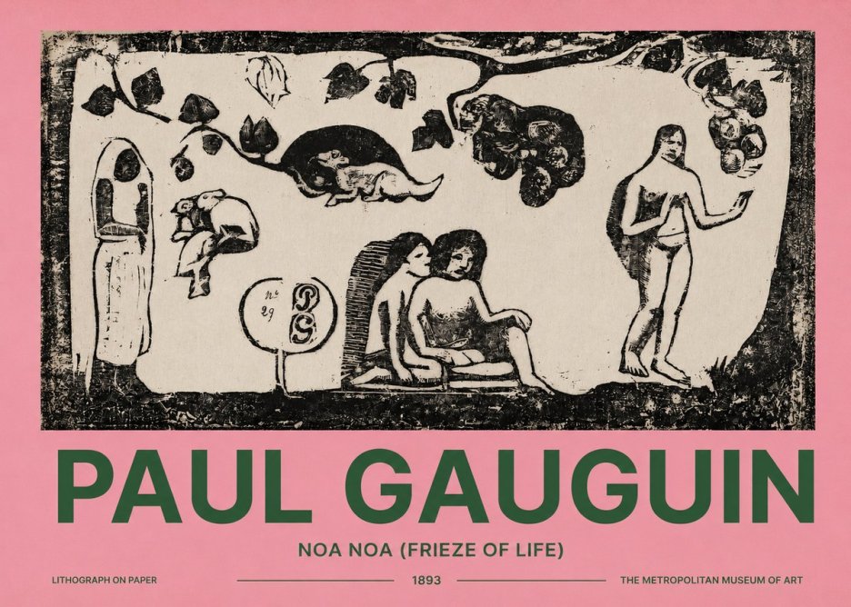 Paul Gauguin Noa Noa (Frieze of Life) No2 - Affiche