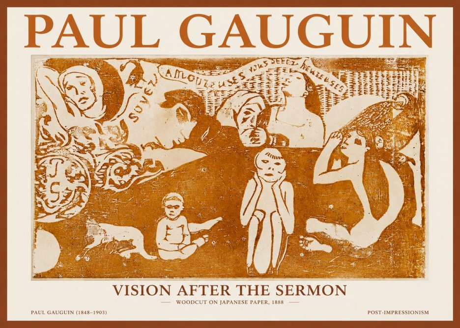 Paul Gauguin Amoureuses (Lovers) No2 - Affiche