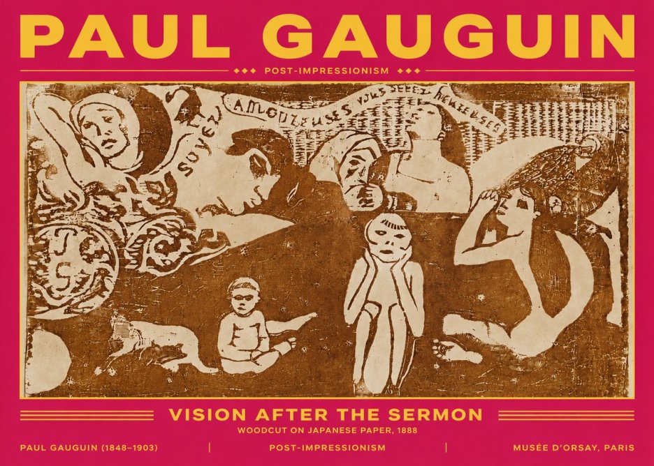Paul Gauguin Amoureuses (Lovers) No5 - Affiche