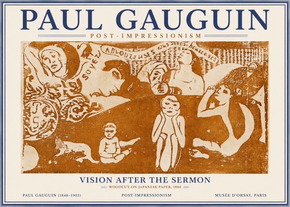 Paul Gauguin Amoureuses (Lovers) No6 - Affiche