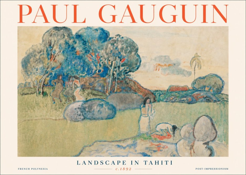Paul Gauguin Landscape in Tahiti I No4 - Affiche