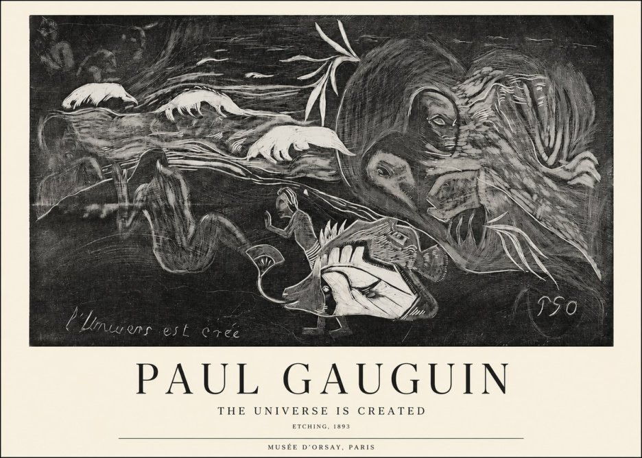 Paul Gauguin The Universe Is Created I No1 - Affiche