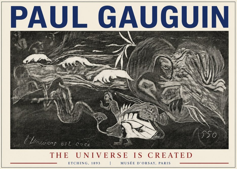 Paul Gauguin The Universe Is Created I No4 - Affiche