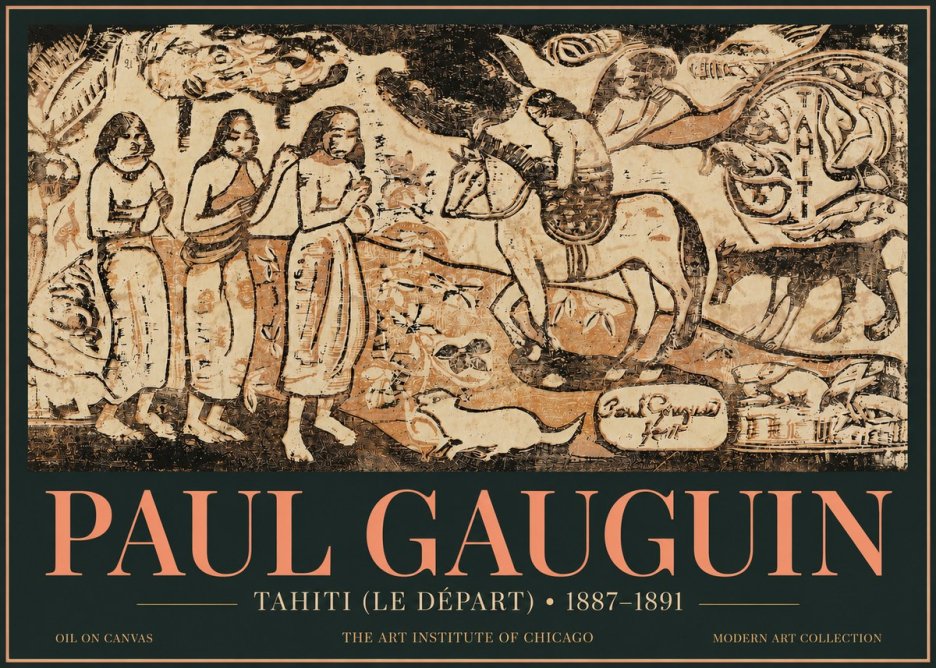 Paul Gauguin Tahitian Scene (Ia Orana Maria) No4 - Affiche