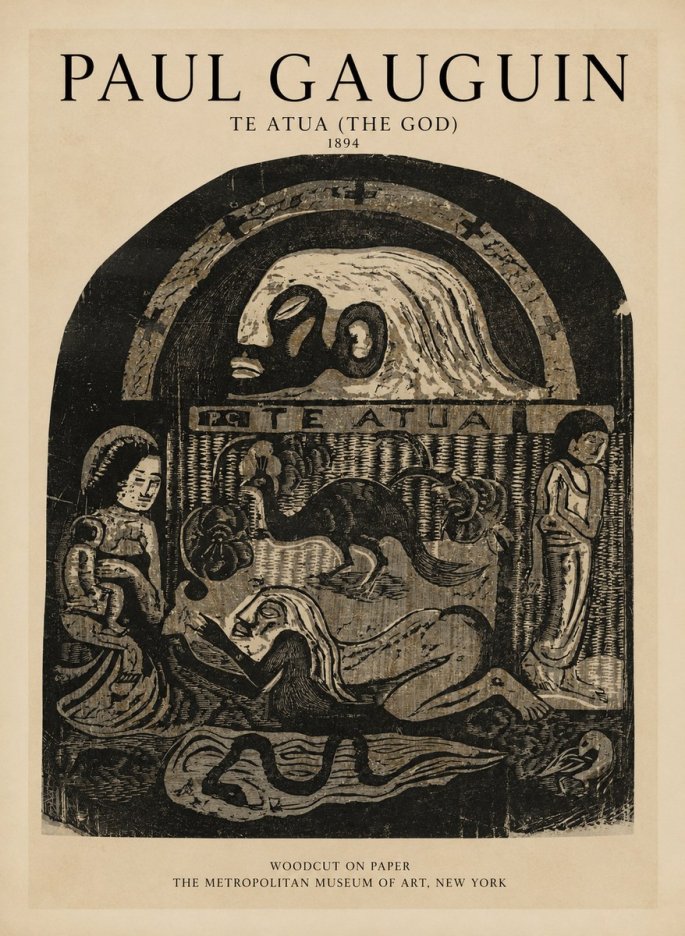 Paul Gauguin Te Atua (the God) No1 - Affiche