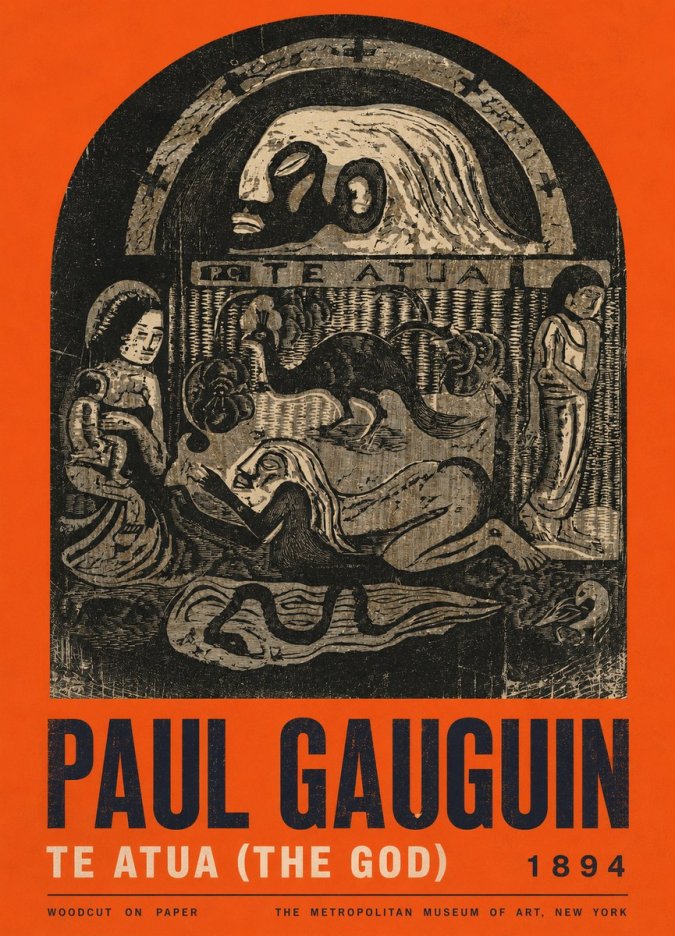 Paul Gauguin Te Atua (the God) No2 - Affiche