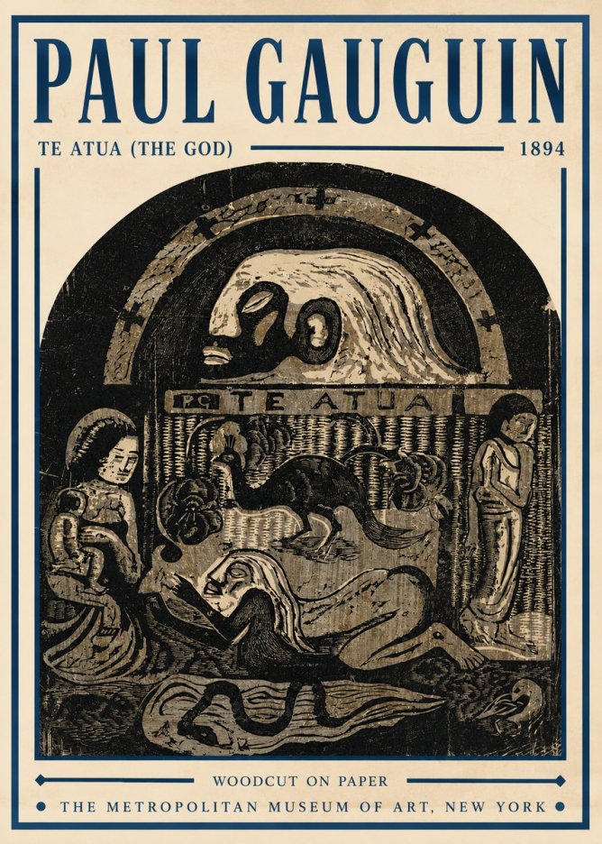 Paul Gauguin Te Atua (the God) No5 - Affiche