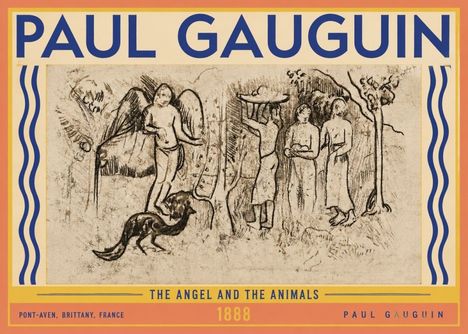 Paul Gauguin The Angel and the Animals No3 - Affiche