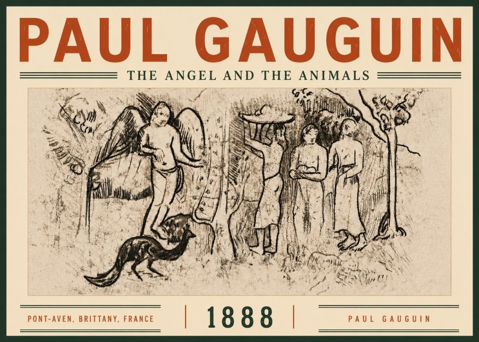 Paul Gauguin The Angel and the Animals No6 - Affiche