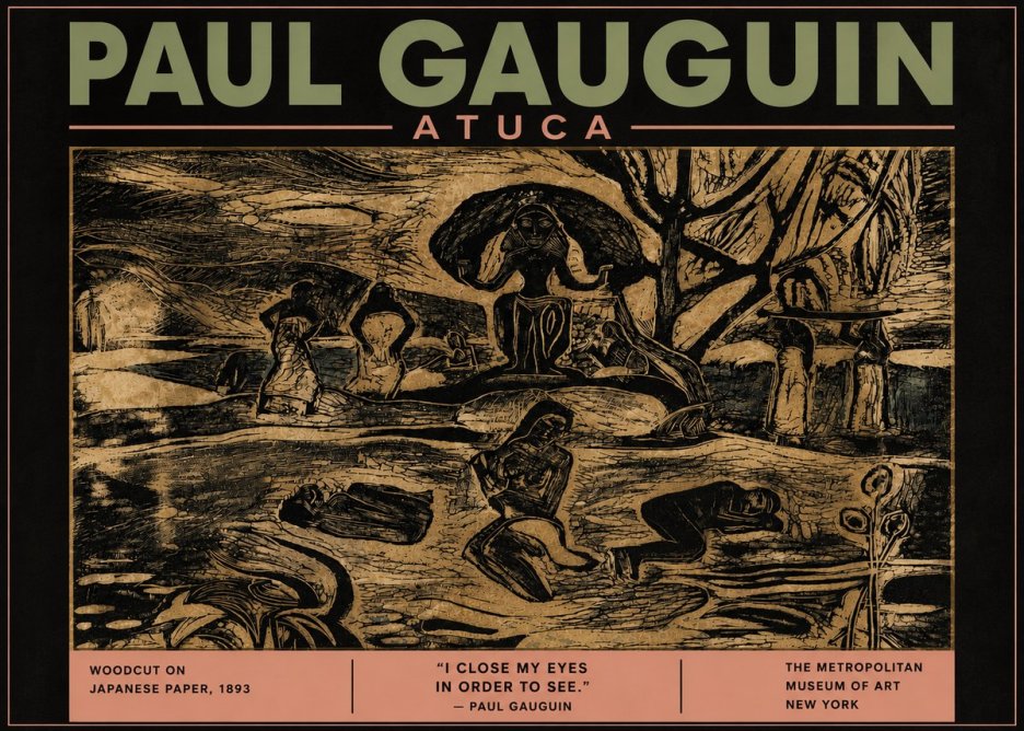 Paul Gauguin Atuca No5 - Affiche