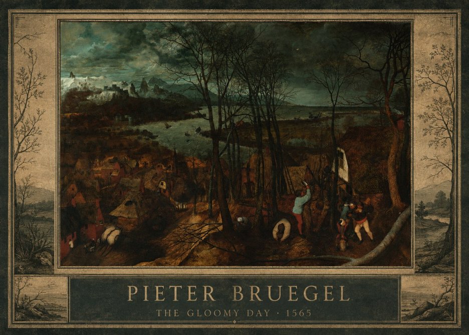 Pieter Bruegel The Gloomy Day No1 - Affiche