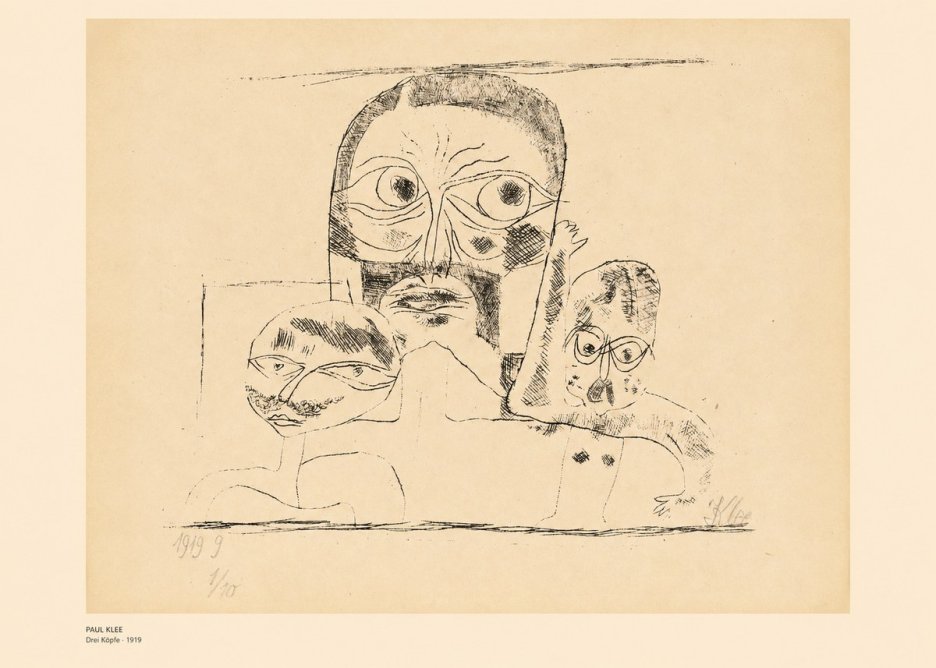 Paul Klee Drei Köpfe No6 - Affiche