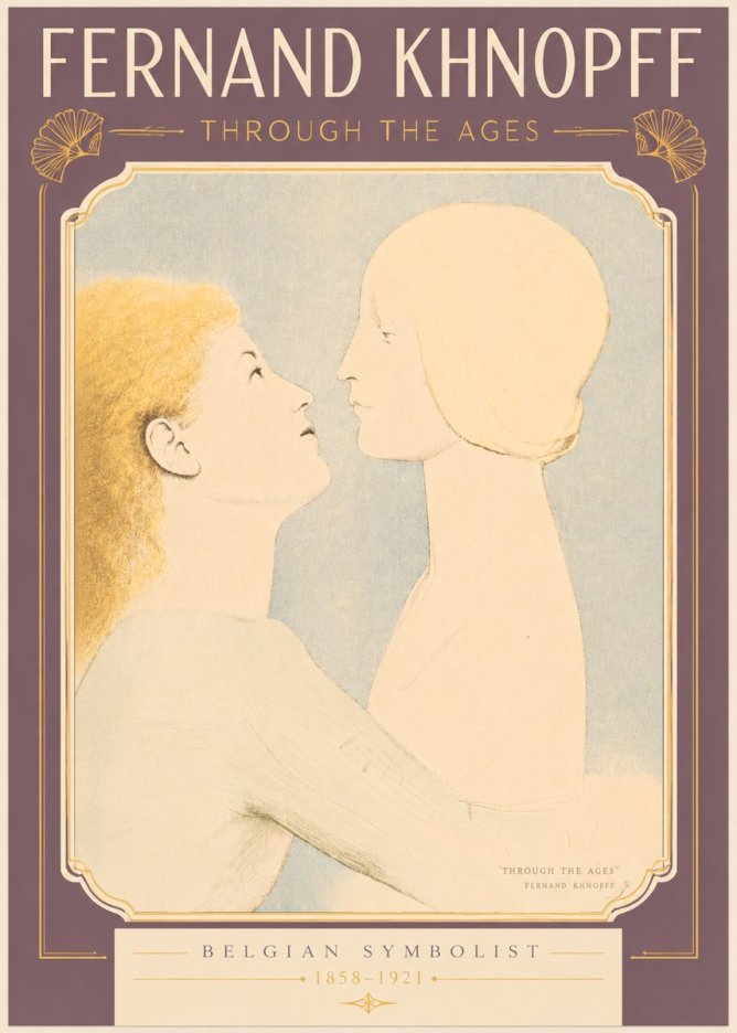Fernand Khnopff Through the Ages No3 - Affiche