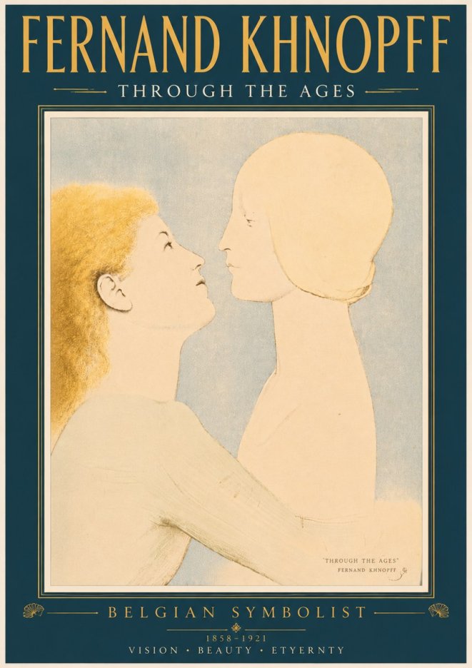 Fernand Khnopff Through the Ages No4 - Affiche