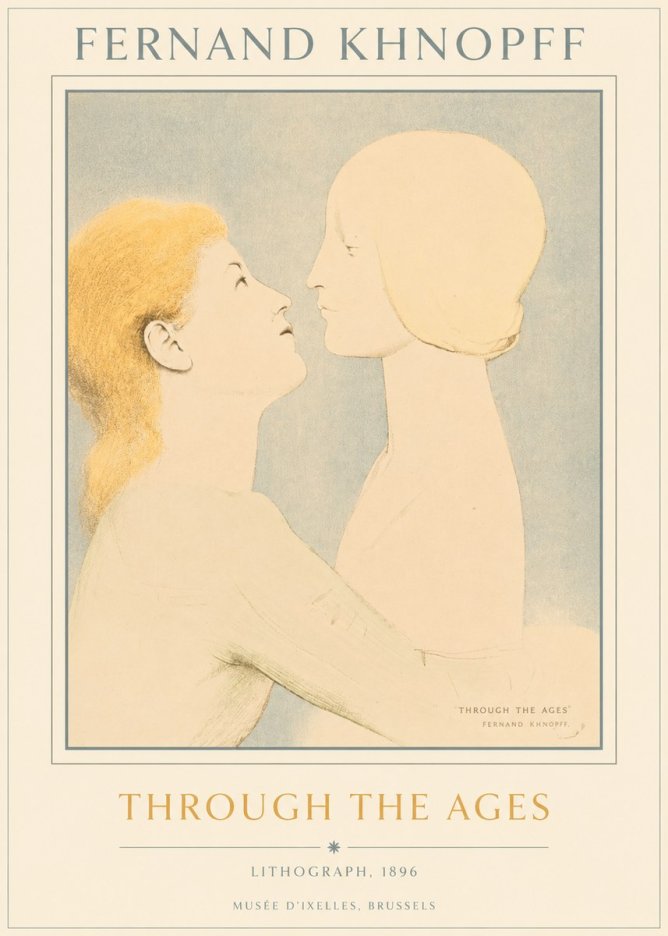 Fernand Khnopff Through the Ages No5 - Affiche