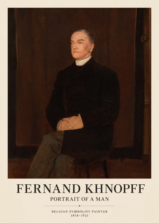 Fernand Khnopff Portrait of a Man No1 - Affiche