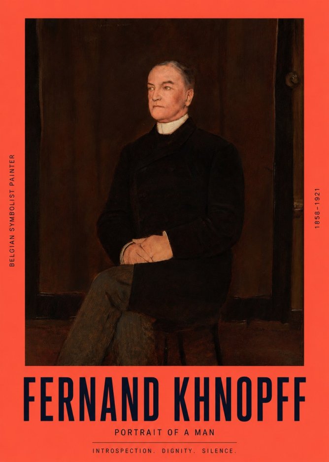 Fernand Khnopff Portrait of a Man No2 - Affiche