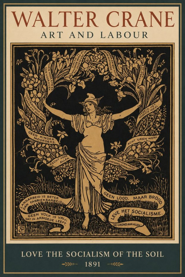 Walter Crane Art and Labour No2 - Affiche