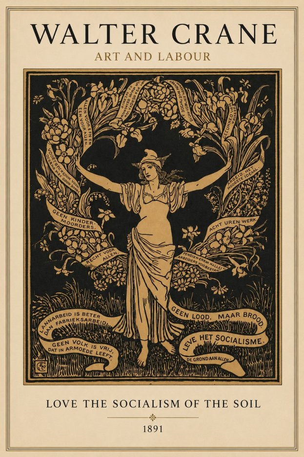 Walter Crane Art and Labour No3 - Affiche