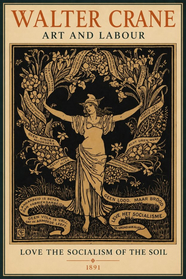 Walter Crane Art and Labour No4 - Affiche