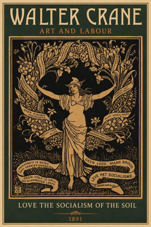 Walter Crane Art and Labour No5 - Affiche