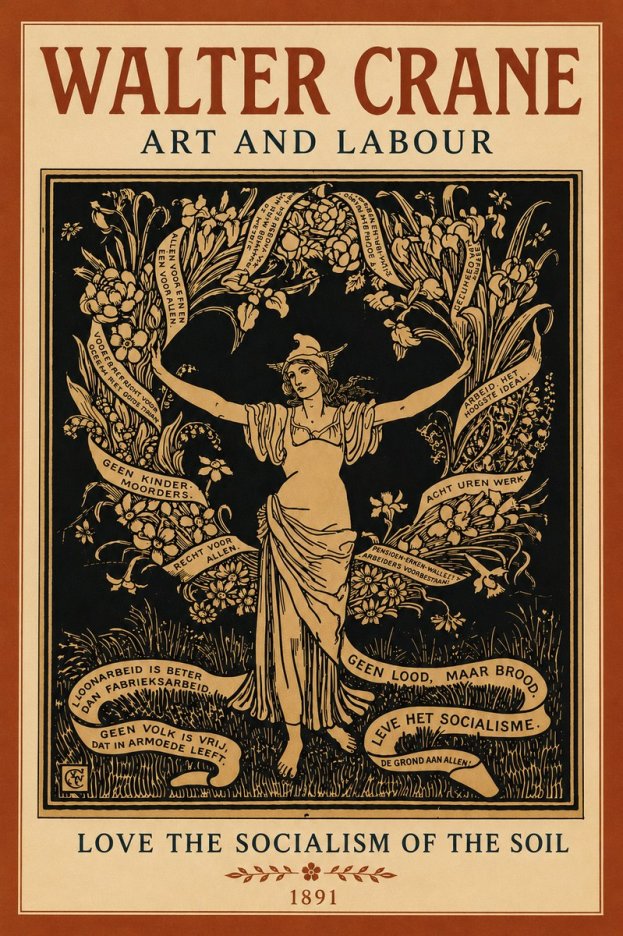 Walter Crane Art and Labour No6 - Affiche