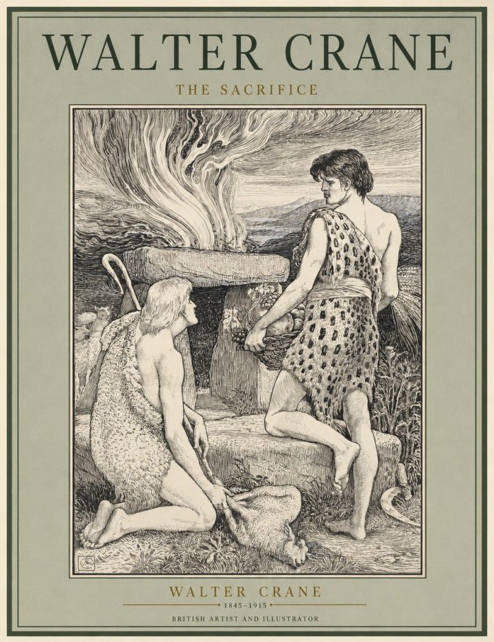 Walter Crane The Sacrifice No2 - Affiche