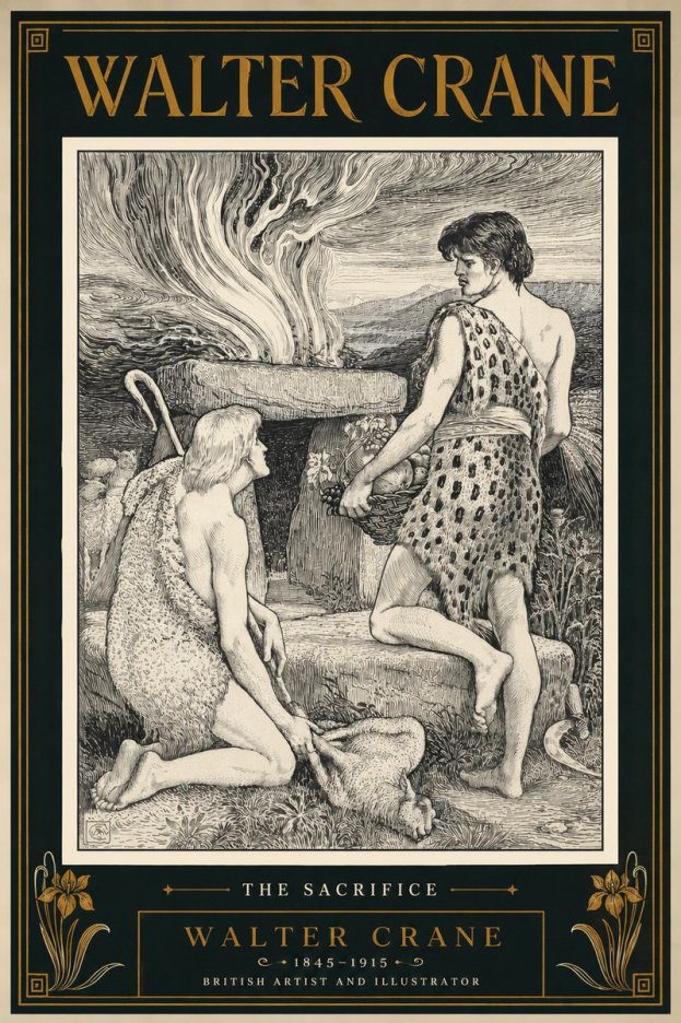 Walter Crane The Sacrifice No4 - Affiche