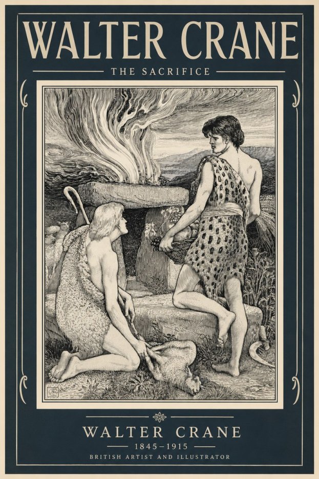 Walter Crane The Sacrifice No6 - Affiche