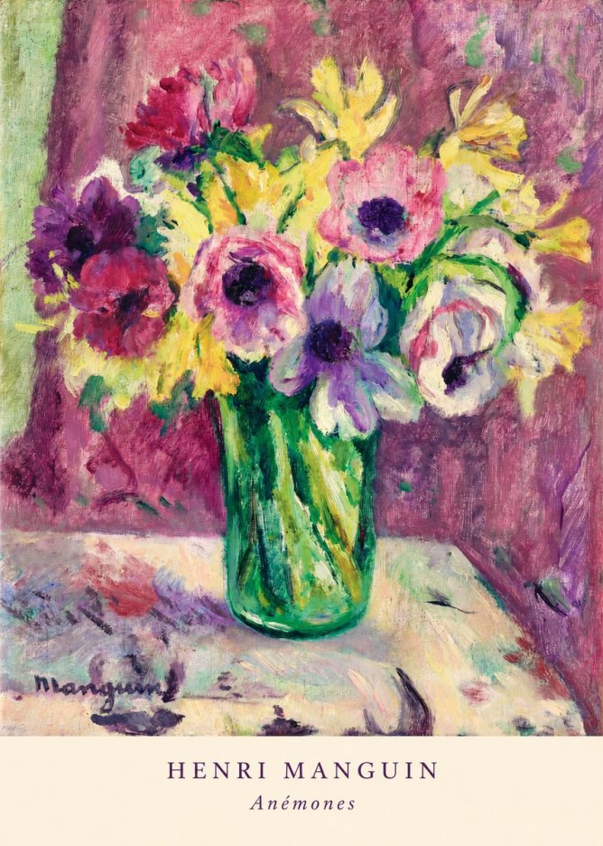Henri Manguin Anémones No6 - Affiche