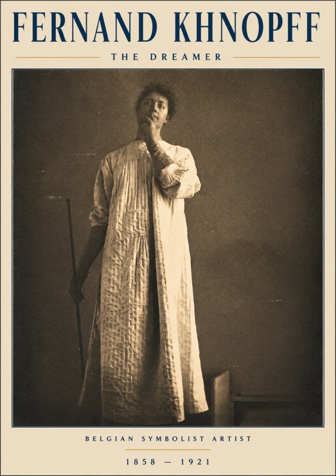 Fernand Khnopff The Dreamer No3 - Affiche