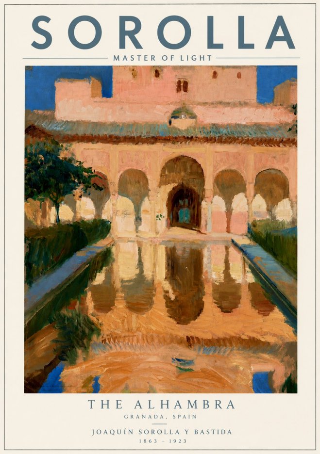 Sorolla The Alhambra No3 - Affiche